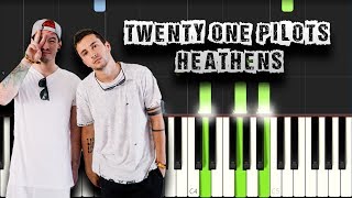 Twenty One Pilots  Heathens  Piano Tutorial Synthesia Download MIDI  PDF Scores [upl. by Boles672]