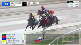 Gulfstream Park Carrera 6  7 Enero 2024 [upl. by Atoel]