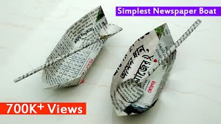 How to make a newspaper boat  DIY boat with newspaper  paper boat [upl. by Bluh]