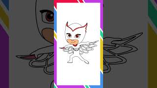 Drawing Owlette  PJ Masks Cartoon [upl. by Alor879]