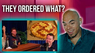 Theo Von SHOCKED by Little Caesars Swastika Pizza REACTION [upl. by Adeehsar]