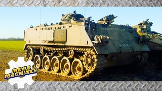 ⚙️ Mega Machines  Army Tank  Vehicles For Children  Learning Cars Trucks Excavators  ⚙️ [upl. by Llertnod]