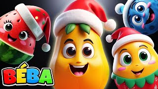 Dancing CHRISTMAS FRUIT  🎄🍊🍎🎄  Funky Beats  Colourful Baby Sensory  BÉBA [upl. by Aninat24]