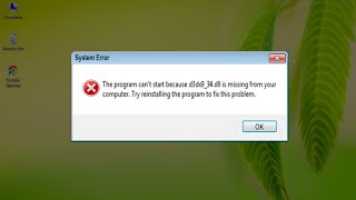 How to Fix D3DX934dll Missing Error [upl. by Mela59]