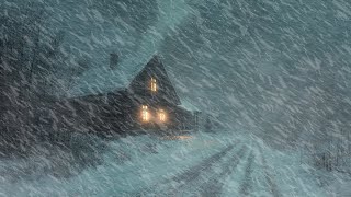 Sleeping Through the Storm Sounds of Blizzards and Howling Winds at a Old House  Relax Study [upl. by Retrak]