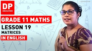 Lesson 19  Matrices  Maths SessionTerm 3 DPEducation Grade11Maths matrix [upl. by Suicul953]