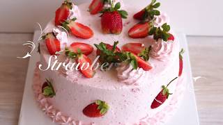 How To Make a Strawberry Cake  Pastry Pleasures [upl. by Odranoel]