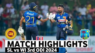 Sri Lanka vs West Indies 3rd ODI Match Highlights  25 October 2024  SL vs WI ODI Highlights [upl. by Eineg]