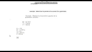 elimination la recursivité et determiner le premier et le suivant dun grammairecompilation [upl. by Spitzer]