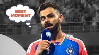 🚨Virat Kohli REVEALS His BEST Moment🥹Virat Kohli Speech at Wankhede Stadium Today [upl. by Welcome]