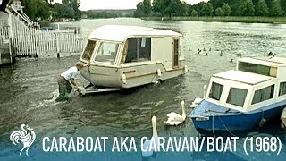 Caraboat aka CaravanBoat A House You Can Float 1968  British Pathé [upl. by Aiciruam451]