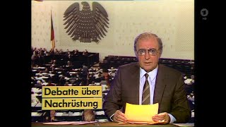 Nachrüstungsdebatte im Bundestag Tagesschau 22111983 [upl. by Ilyk]