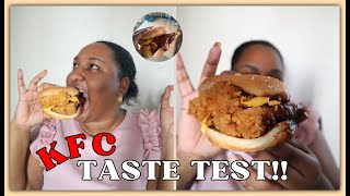 KFCS NEW ZINGER DOUBLE STACKER SANDWICHLETS TRY THIS REAL QUICK  TRINIDAD YOUTUBER [upl. by Lelah]