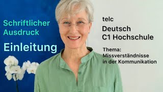 C1 Schreiben  Einleitung  telc Deutsch C1 Hochschule  Deutsch lernen [upl. by Megan]