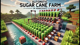 Automatic Sugar CANE Farm in Minecraft 2024 [upl. by Nale955]