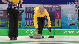 Canada vs Sweden  Womens Curling Gold Medal Match Highlights  Vancouver 2010 Olympics [upl. by Nedyaj]