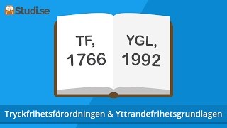 Tryckfrihetsförordningen amp Yttrandefrihetsgrundlagen Samhällskunskap  wwwbinogise [upl. by Onairotciv]