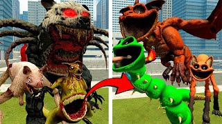 👑All Zoochosis Mutant Animals vs All Smiling Critters in Garrys Mod 🔴 [upl. by Monreal]