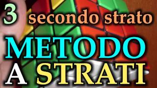 CUBO di Rubik SOLUZIONE FACILE Metodo a Strati 3 Completare il SECONDO STRATO  come risolvere [upl. by Adlihtam]