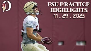 FSU Football  Highlights from Seminoles’ final practice availability before ACC Championship Game [upl. by Eiramlirpa]