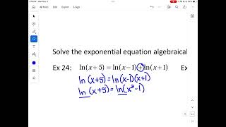 Math 1303 44b Solving Exponential and Logarithmic Equations [upl. by Reilly]