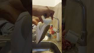 Clean white shoes using Zonrox Color Safe and Detergent [upl. by Ydissak824]