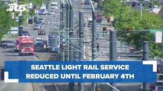 Seattle light rail service reduced until Feb 4 [upl. by Bloomer]