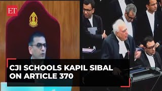 No question of referendum in Indian constitution CJI to Kapil Sibal on Article 370 PIL [upl. by Jobye]