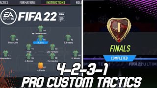 FIFA 22 BEST 4231 FORMATION PRO CUSTOM TACTICS POST PATCH FUT CHAMPS Tactics amp Instructions [upl. by Rennane]