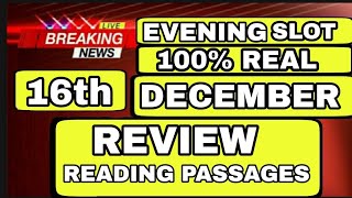 16 December ielts exam review listening and reading overview  16th December 2023 ielts exam answers [upl. by Leile743]