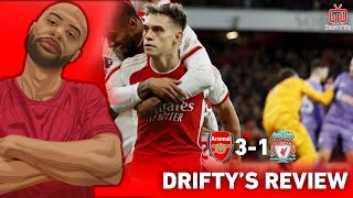 STILL VEX   ARSENAL 31 LIVERPOOL  DRIFTYS REVIEW [upl. by Ellertnom]