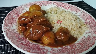 CARNE DE PANELA COM MINI CEBOLA E MOLHO DE CERVEJA RECEITA DA COZINHEIRA receitas grata comida [upl. by Dorella]