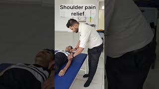 Shoulder impingement pain reliefBiceps position release physiotherapy painrelief yt feedshorts [upl. by Ecnaled]