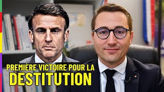 Macron panique  première victoire pour la DESTITUTION [upl. by Suoirred10]