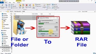 How to make RAR file Using WinRar  Convert File Or Folder To RAR [upl. by Nerred70]