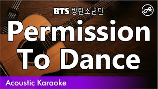 BTS  Permission to Dance SLOW karaoke acoustic [upl. by Ugo]