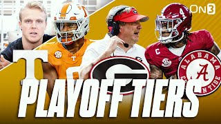 College Football Playoff TIERS  Tennessee RISING Georgia vs Alabama Clash Miami Canes CONTENDER [upl. by Milinda960]