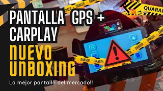 UNBOXING PANTALLA Para MOTO CARPLAY Y ANDROID AUTO  GPS 🔥⚠️ TODO en AliExpress 📈 [upl. by Ailadi]