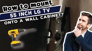 LG 55 Inch TV Wall Mounting Tutorial [upl. by Denoting]