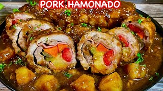 PORK HAMONADO ROLL  How to cook Pork Hamonado  Filipino Style Pork Hamonado  Pinoy Simple Cooking [upl. by Jamila]