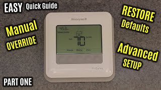 HONEYWELL Home T4 Pro  HOW to Use MANUAL Override  Factory RESET  Menu amp SETUP Options [upl. by Just792]