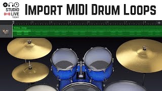 How to import MIDI drum loops in GarageBand iOS iPad iPhone [upl. by Val]