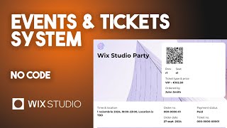 Events and Tickets System with NO CODE in Wix Studio [upl. by Conlin930]