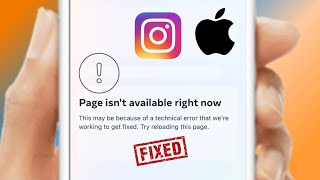 How to fix this Page isnt available right now Instagram iPhone Instagram not working on iphones [upl. by Zinn]