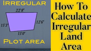 How to calculate Irregular land area Irregular plot area in Square feet [upl. by Uv414]