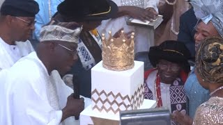 OLUSEGUN OBASANJO AND KASHIM SHETTIMA CELEBRATE OBA SIKIRU ADETONA AWUJALE 90th YEAR BIRTHDAY [upl. by Di70]