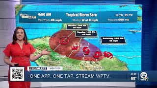 WPTV First Alert Weather tropical forecast morning of Nov 15 2024 [upl. by Seroka]