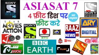 4 feet dish asiasat 7 105 dgree SETTING AND CHANNEL LIST [upl. by Mela634]