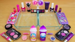 Pink vs Purple  Mixing Makeup Eyeshadow Into Slime Special Series 83 Satisfying Slime Video [upl. by Procto374]