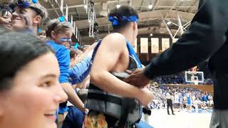 Duke recruits sit with Cameron Crazies [upl. by Iveel]